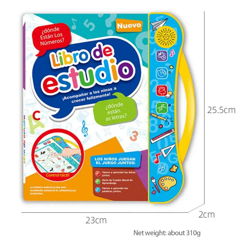 Španielsky anglický Hlas Knihe Vzdelávania v Ranom Detstve Bod Čítanie Puzzle Inteligentná Hračka pre eBook Vianočný Darček