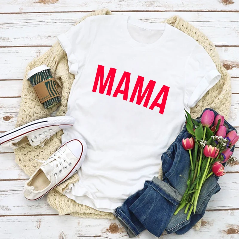 Ženy Grafické Mama Medveď Kvetinový List Matka Módne Letné Tričko Topy Lady Oblečenie T-Shirt Dámske Oblečenie Čaj Ženský T Tričko