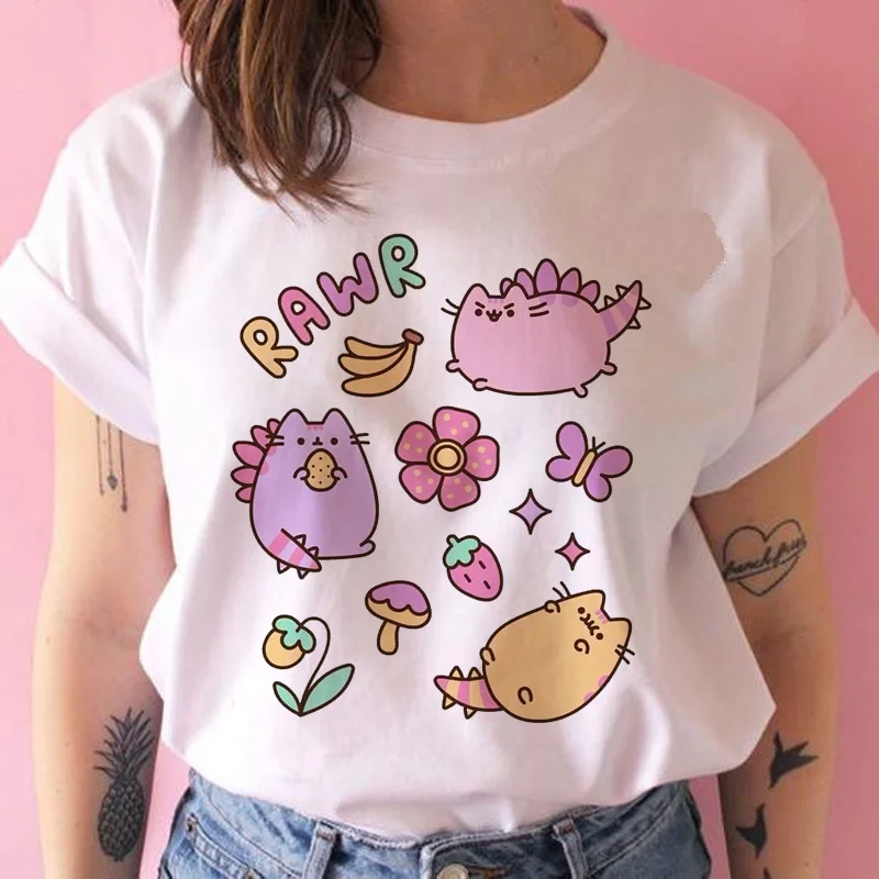 ženy tričko kawaii ulzzang Tumblr Grunge Grafické tričko harajuku tee tričko Bežné cartoon t-shirt Bežné ženské lete