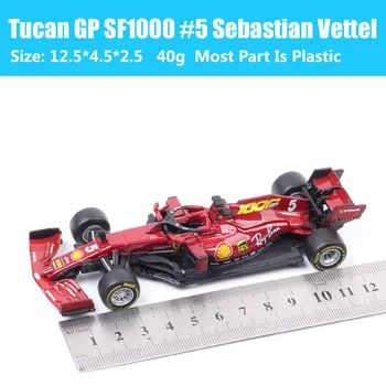 1:43 Mierka 2020 BBurago Racer SF1000 RB15 SF90 W10 Lewis Hamilton Charles Leclerc Sebastian Vettel Diecast Model Vozidla Auto Hračka