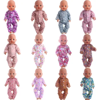 12 Štýly Bábika Pyžamo Populárne Domáce Oblečenie Pre 18-Palcové American Doll & 43 Cm Nového Narodené Dieťa Položky,Bábiky, Príslušenstvo,Oblečenie Bábiky