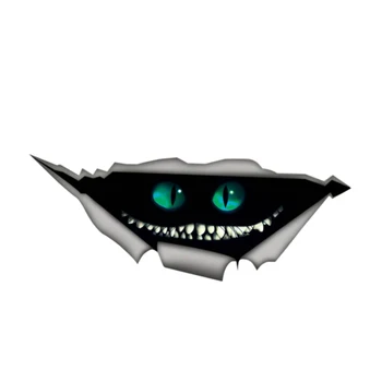 13 cm X 5 cm pre Cheshire Cat Nálepky Roztrhané Kovové Odtlačkový voľne Žijúcich Zvierat Funny Auto Samolepky Okno Nárazníka v 3D Auto Styling Auto Dekorácie