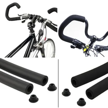 2ks Čierna Požičovňa Riadítka MTB Bike Hadice Hubky Penové Uchytenie Krytu s Plug 3,5 x 50 cm