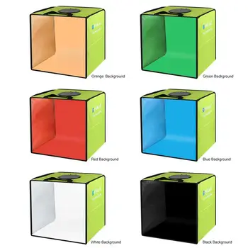 30*30 cm Mini Skladacia Photo Studio Box Fotografie Lightbox Studio Streľba Stan súprava s LED Krúžkom A 6 Farba Pozadia