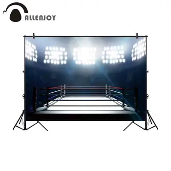 Allenjoy pozadia pre fotografovanie studio boxerská aréna krúžok obklopený laná pozornosti noc pozadie nový dizajn photocall