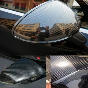 Auto Styling 200 cm*50 cm Lesklý Čierny 5D Uhlíkových Vlákien Vinyl film Car Wrap S Air Free Bubble DIY Auto Časť Nálepky Príslušenstvo