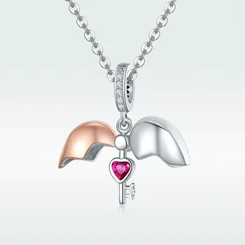 CodeMonkey 925 Sterling Silver Key Srdce Otvoriť a Zavrieť Charms Korálky Fit Originálny Dizajn Náramkov DIY Šperky C844