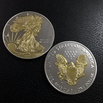 Doprava zadarmo 10pcs/veľa,2013 American Eagle, Zlaté /Strieborné Mince,Žiadne Magnetické Kópia