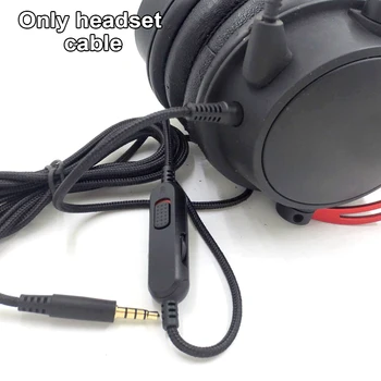 Kábel Drôt, Odnímateľný Aux Vymeniteľné Audio Kábel, Ovládanie Hlasitosti Prenosné Herné Headset Black 3,5 mm Inline Stlmiť Cloud