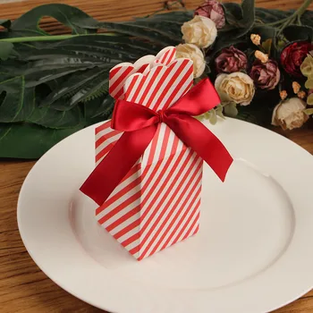 LBSISI Život Červený Prúžok Svadobné Koláčiky Box Kvetinové Vázy Čokoláda Darčekový Papier Box Na Party, Narodeniny, Vianočné Dieťa Sprcha