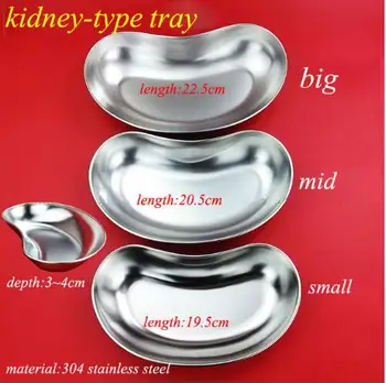Lekárske 304 nerezovej ocele obličiek typ zásobník na sterilizáciu používať jedlo chirurgické/plastové zakrivené jedlo L/M/S veľkosť Dezinfekčný prostriedok disk box