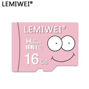 Lemiwei Ružová Úsmev 32GB Pamäťovú Kartu 64GB U1 16 GB TF Karta 8GB Class10 Veľké Oči Flash Karty C10 Mini Pamäťovej Karty Na Telefón