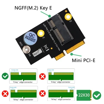 M. 2 NGFF Tlačidlo E na polovičnej Veľkosti Mini PCI-E Adaptér Converter pre WiFi6 AX200 9260 8265 8260 7265 Karty Y510P Model