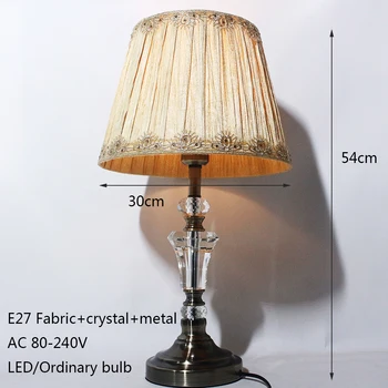 Moderné tvorivé textílie crystal stôl svetlá vintage E27 LED 220V Tabuľka Lampa na Čítanie posteli domov obývacia izba office štúdia bar