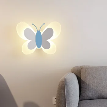 Motýľ lampy, nočné svetlá pre deti deco dievča luster spálňa sconces nástenné svietidlo pre deti izba Deti
