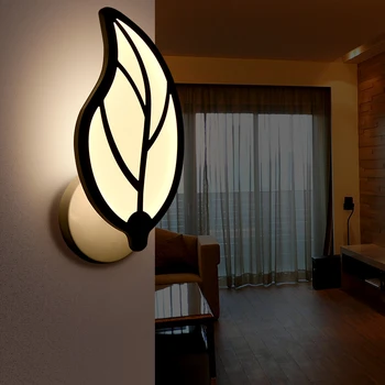Podpora 1 vedúci leaf nástenné svietidlo LED pre spálne domov