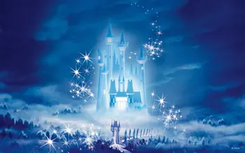 Popolušky Princezná hrad Modrý happy Birthday pozadí Vysokej kvality Počítač tlač party foto pozadie
