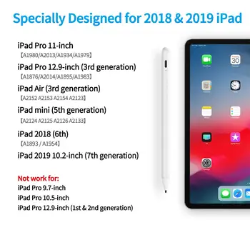 Pre Apple Ceruzka 2 Dotykové Pero Stylus Pen pre 2019 iPad Pro 12.9 11 palcový 10.2 / 2018 6. 9.7 / Vzduch 3 / Mini 5 s Palm Odmietnutie