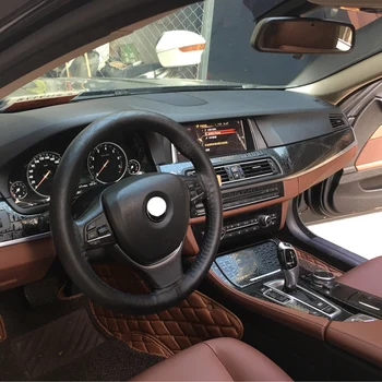 Pre BMW 5 Series F10 2011-2017 Interiéru Centrálny Ovládací Panel Dverí Rukoväť 5D Uhlíkových Vlákien Nálepky, Nálepky Auto styling Accessorie