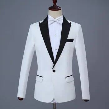 Pánske oblek mužov bežné jedinou prackou slim oblek dvoch-dielny oblek (sako + nohavice) kvalita svadby ženích groomsmen šaty