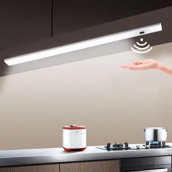 Ručné Wave Control Kuchyňa Svetlá LED Panel Svetlo Skriňa Šatník Bar LED Lampa 20-50 CM Snímač Pohybu Ruky Scan Sweep Kuchyňa Svetlá