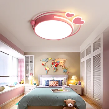 Ružová Led Luster Svetla Pre deti Dievča Spálňa Plafond Akryl Osvetlenie Lampa Nové, Moderné Zariadenie Lampadario Svietidlo Listry