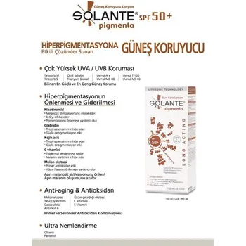Solante Pigmenta Faktorom SPF 50 150 ml opaľovací Krém