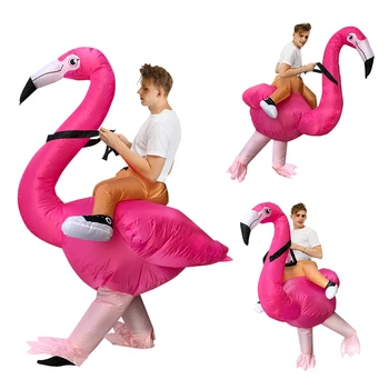 Sranda, Karneval, Cosplay Flamingo Nafukovacie Kostýmy Halloween Kostýmy Pre Dospelých Muži Ženy Unisex Šaty Nafukovacie Kostým Party