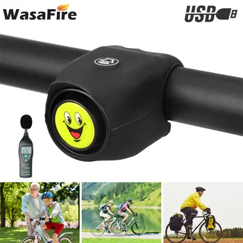 USB Nabíjateľné Požičovňa Riadidlá Bell Bezpečnosti Bike Bell Požičovňa Horn Mountain Bike Príslušenstvo Cyklistické Zvony Krúžok
