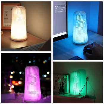 USB Nabíjateľné Romantický Phantom Atmosféru Svetla Tvorivé 3D Tlač Dotykové Ovládanie LED Nočné Svetlo Domova