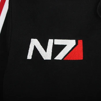 VEVEFHUANG Cosplay Kostým Ján Shepard Bunda N7 Kabát Mass Effect 3 Cosplay Kostým N7 Veliteľ Shepard Štýlový Zips-up kabát