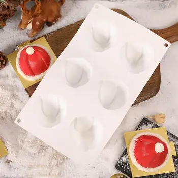 Vianočné Tortu Formy 3D Santa Claus Klobúk Silikónové Formy Čokoládový Fondant Formy Formy na Pečenie