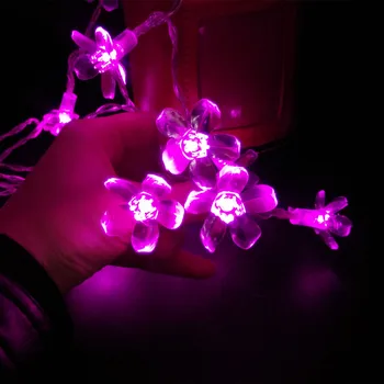 YIYANG 4M 40 LED Vodotesný Multicolor Sakura Cherry Blossom LED Reťazec, Svetlá, Vianočné Osvetlenie Dovolenku Svadobné Party Dekorácie