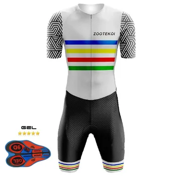 ZOOTEKOI 2020 pánske Cyklistické Skinsuit Triatlon Speedsuit Trisuit Krátky Rukáv Speedsuit Maillot Ciclismo Beží Oblečenie