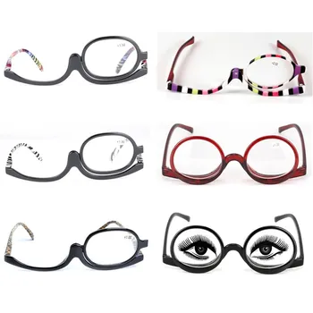 Čitateľov Zväčšovacie Make-Up Presbyopia Okuliare Eye Make-Up Okuliare Sklopenie Objektív Skladacie Kozmetické Ženy Okuliare Na Čítanie